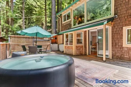 Redwood Cabin with Hot Tub Canyon View and Dogs OK - Image 1