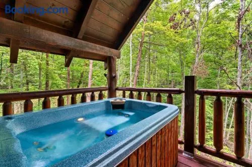 Studio Log Cabin - hot tub, fireplace, views, private! - Image 1