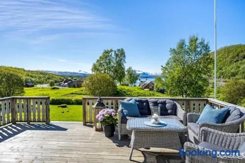 Serene Countryside Holiday Home with Fjord Views and blooming Gardens - Image 1