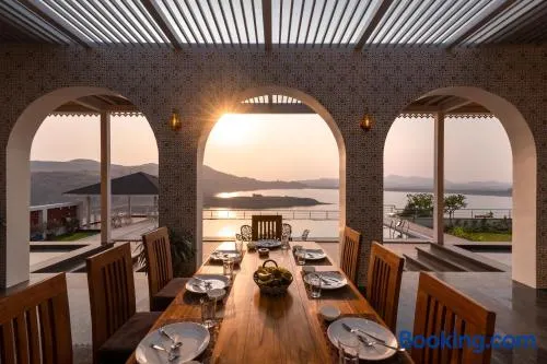 Lake Arches by StayVista - Lakeside villa with Infinity pool, Gazebo & Modern Greek interiors - Image 1