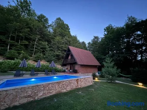 Dunja Cabin - Forest House with Pool - Image 1