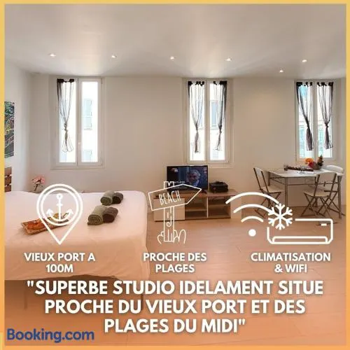 Le Clemenceau By ApiRent #Cosy #200m des plages #Wifi - Image 1