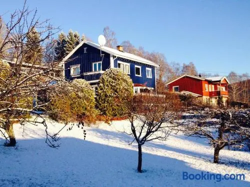 Mountain view Apartment near Oslo: bedroom, lounge, kitchen and bathroom. Flat in Rykkinn - Image 1