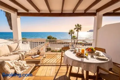Frontline Sea View Apartment in MORAIRA with Terrace - 21 Steps to Beach - Image 1