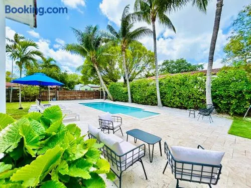 Tropical House with Summer Kitchen and pool 3BR- Oasis in Miami! - Image 1
