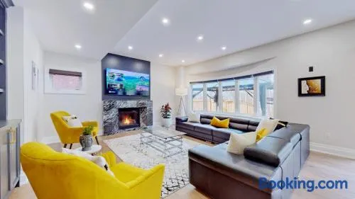 Family Modern walkout Basement wSauna Indoor Fireplace Wifi - Image 1