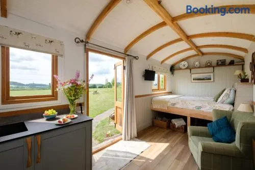 Tranquil, Luxury Shepherd’s Hut, Hot Tub & Views - Image 1