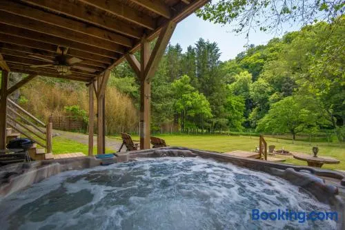 Cabin on the New River with Easy Steps to the River,Hot Tub, Fire Pit - Image 1