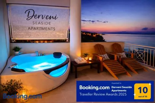 Derveni Seaside Apartments - Deluxe Sea View Penthouse Jacuzzi-BBQ & Groundfloor Garden View Apartment - Image 1