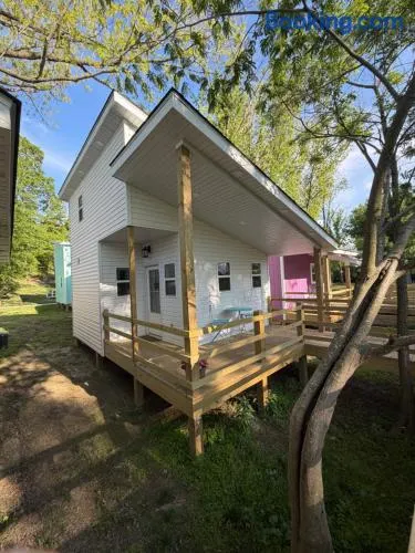 Euro Style Tiny Home with Deck - Image 1