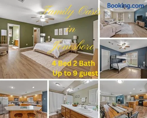 Family Oasis In Jonesboro! 4Bd, 2Ba house High Speed WiFi! - Image 1