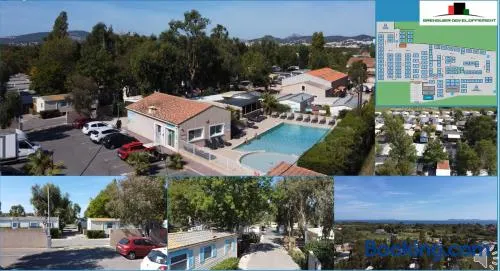 MOBIL HOME GLAMPING CONFORT D'UN HOTEL SANS LES CONTRAINTES PISCINE PROMOTION SEPTEMBRE 3 CHAMBRES - 2 SdB -climatisé - 300m de la mer - piscine - parking - - Image 1