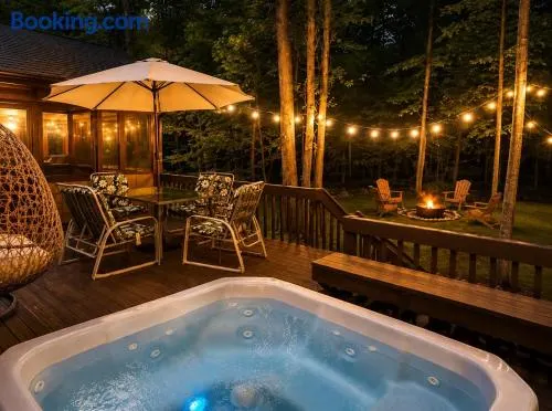 Pocono Retreat Family Home with Hot Tub Deck Sunroom Outdoor Pool Big Bass Lake Larsen Lake Gouldsboro Clifton Township - Image 1