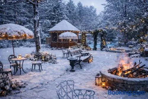 Peaceful Forest Retreat with Fire Pit and BBQ near Mansfield Ski Club - Image 1