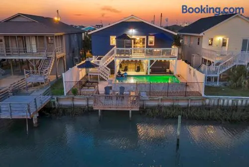 New! Water Views! Heated Pool! 4 min walk to Beach - Image 1