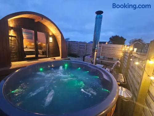 Glamping Pod with Wood Fired Hot Tub - Image 1