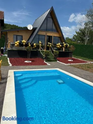 A-Frame Wellness Villa with Private Pool, Sauna & Jacuzzi near Belgrade - Image 1