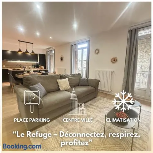 Le Refuge Centre Ville Climatisation Parking Balcon - Image 1