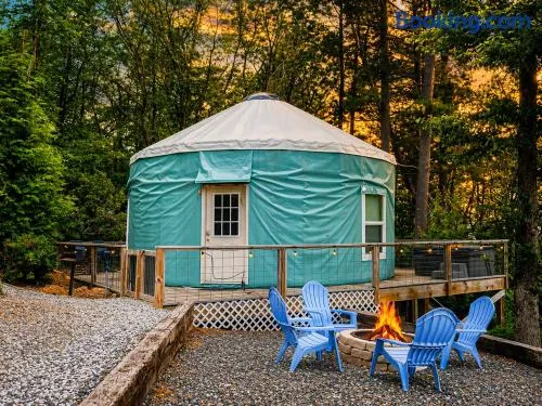 Starlight Yurt- A Romantic Stay w/ Hot Tub Views - Image 1