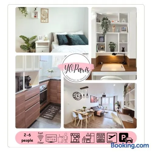 Entire 60m2 apartment - Close to Paris - Parking - Kitchen - 2min RERB - Olympic'24 - Image 1