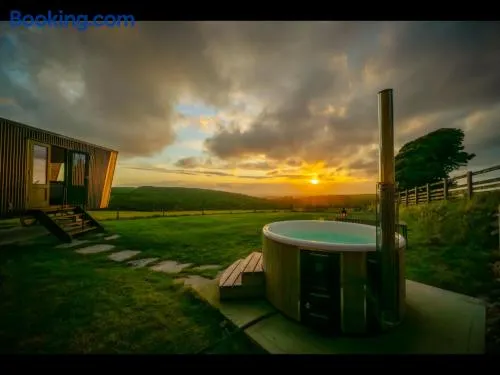 Laverock How Shepherds Hut with private hot tub - Image 1