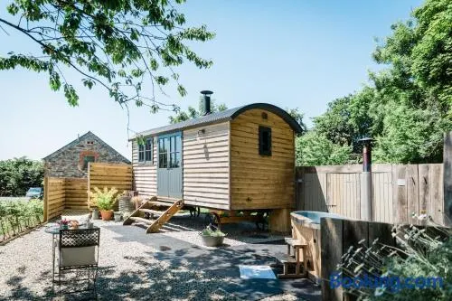 Boutique Cornish Shepherd's Hut with Hot Tub - Image 1