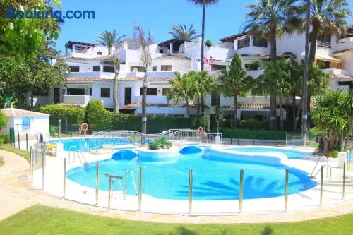 1093 modern beach apartment , huge terrace , bbq - Image 1
