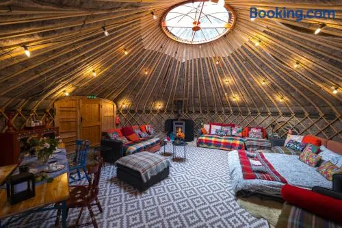 Giant Yurt Sleeping 8 with Spa, Catering, Walled Gardens, Nature Reserve, Free Parking - Image 1
