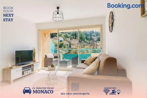 quiet studio swimming pool Roquebrune - Image 1