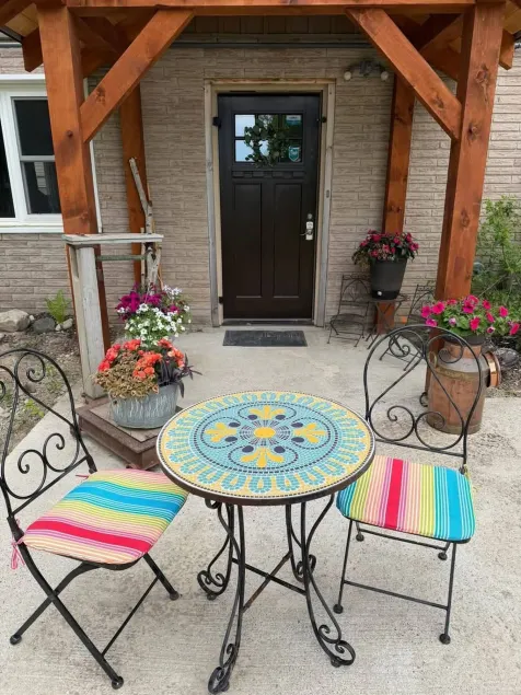Appartamento con piscina, barbecue e giardino | Vista sulla piscina - Image 1