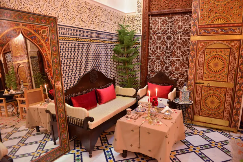 Riad Fes Madaw - Coin salon dans le hall