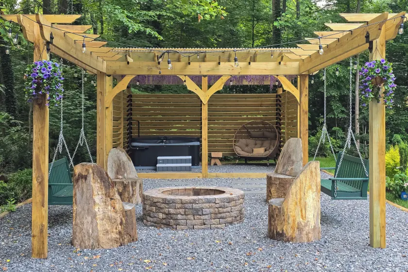 Hot Tub, Fire Pit & Patio: A-frame Stafford Cabin - Image 1