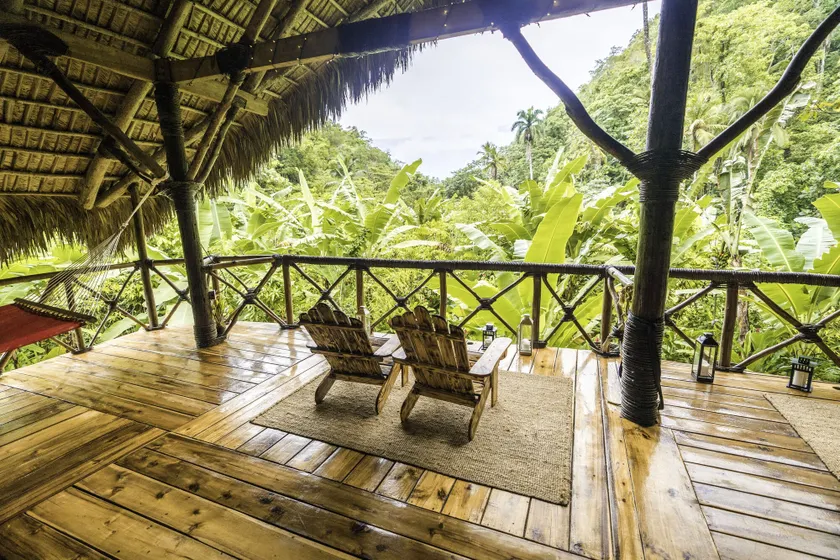 Dominican Tree House - Coin salon dans le hall