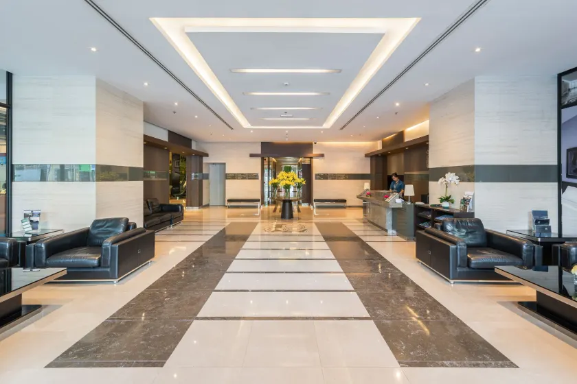 Lancaster Hanoi Service Apartment - Siddeområde i lobbyen