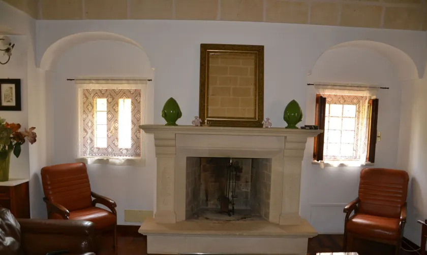 Masseria Fragnale - Zona de estar del vestíbulo