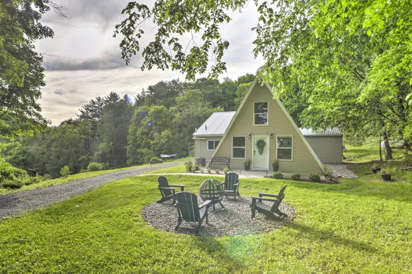 A-Frame Cabin w/ Hot Tub: 5 Mi to Waterford! - Image 1