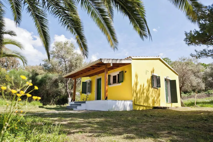 Cute Yellow Handmade House With Garden - Image 1