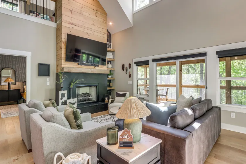 Screened Porch + Home Office: Modern Ellijay Cabin - Image 1