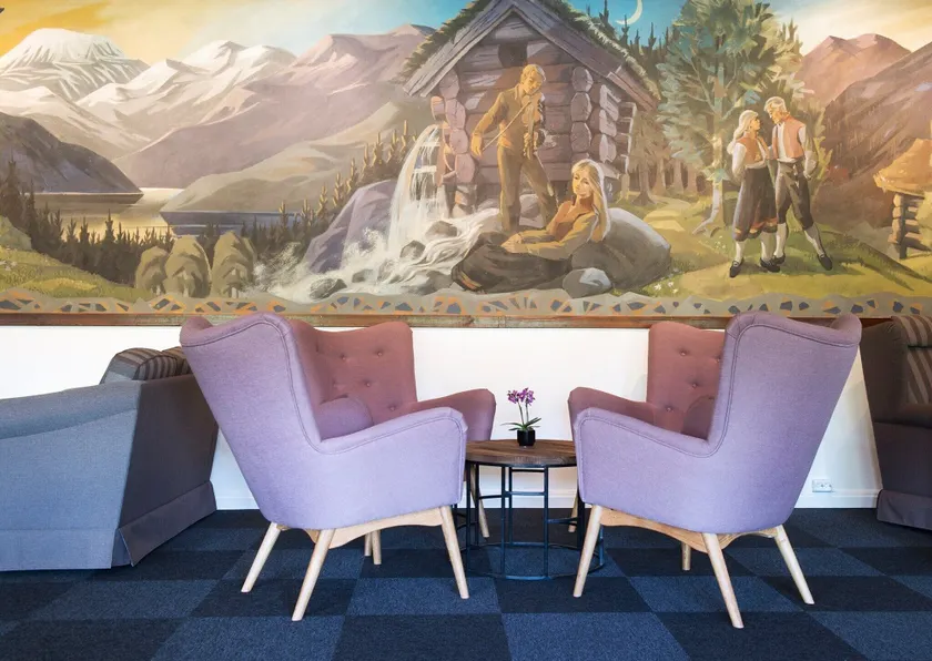 Morgedal Hotel Spa & Resort - Unike Hoteller - Lounge i lobbyen
