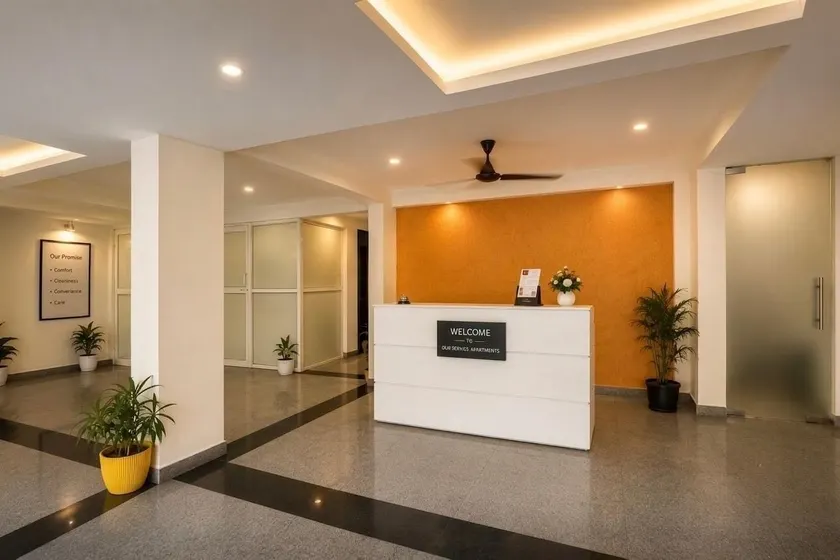 Lime Tree 1BHK Serviced Apartment - Medanta Medicity, Gurgaon - Reception