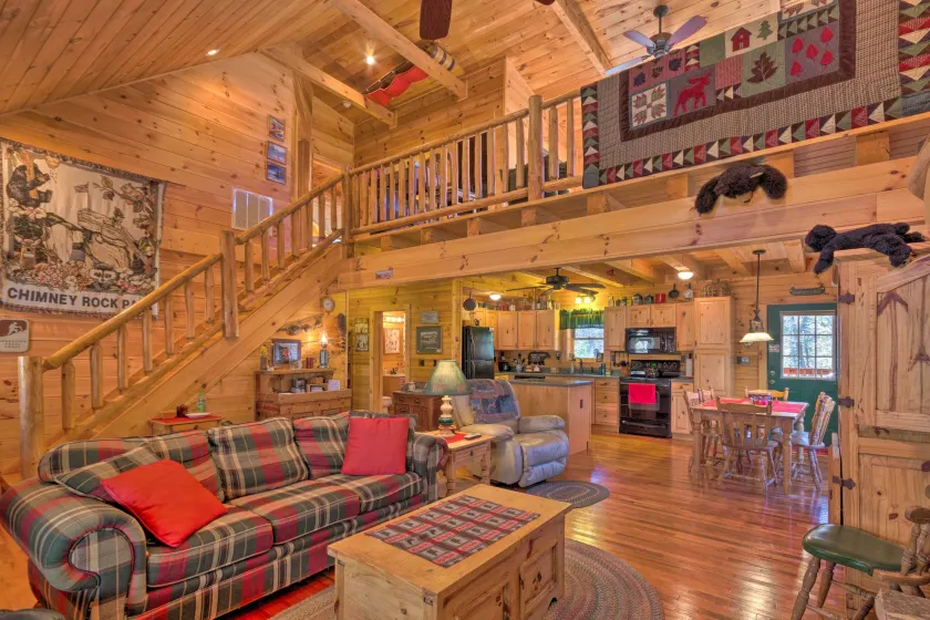 Lake Lure Log Cabin w/ Grill, Near Hiking! - Image 1