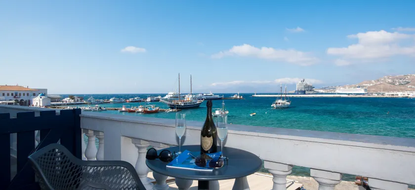 Mykonian Old Port Suite with Sea View - Image 1