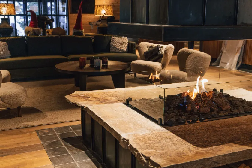 Gaustablikk Fjellresort  - Siddeområde i lobbyen