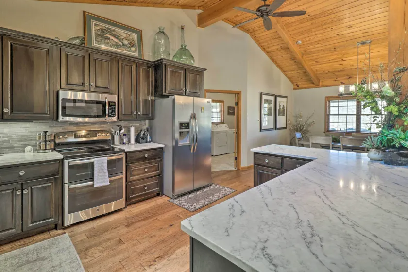 Renovated Riverfront Retreat w/ Deck & Grill! - Interior