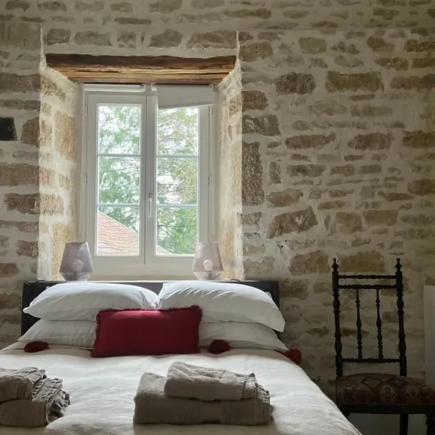 La Maison Templière (Classée 4*)with swimming pool - Chambre