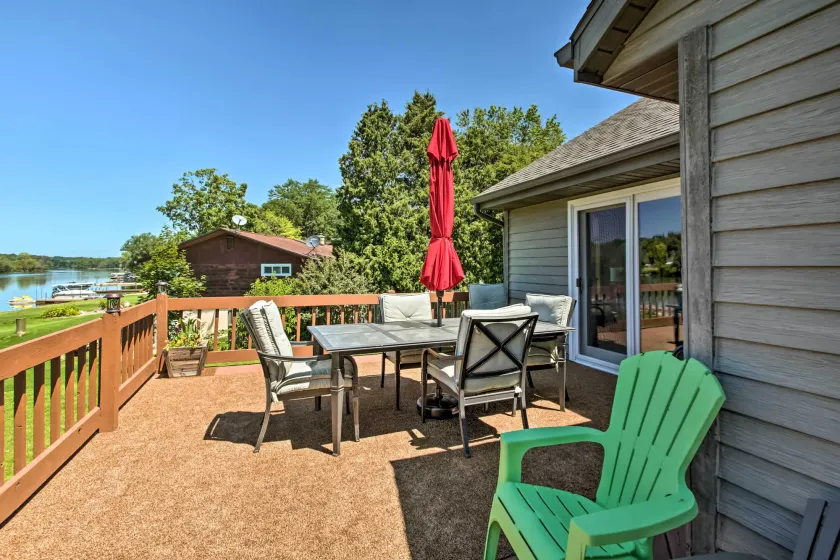 Family Home w/ Deck, Yard, Dock on Rock River - Image 1