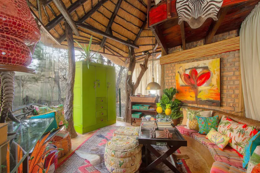 Wielewaal Bush Lodge - Sitzecke in der Lobby