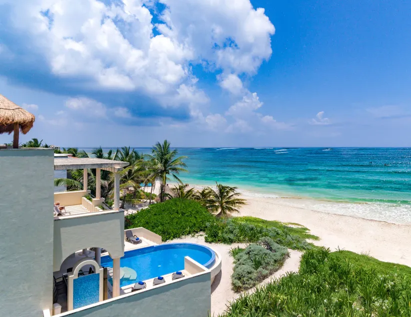 Ocean Front Private 3 Bedroom Villa in Akumal - Image 1