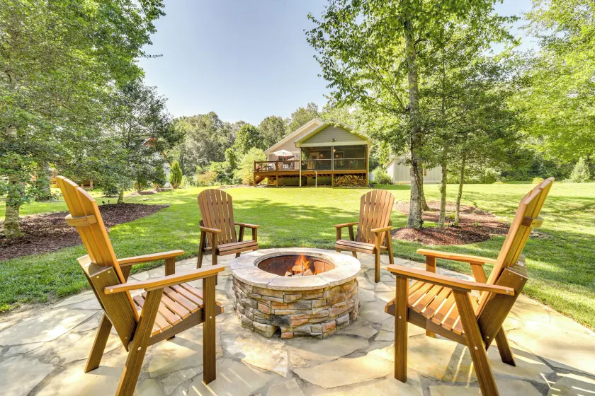 Deck + Mtn Views: Riverfront Cullowhee Home - Image 1