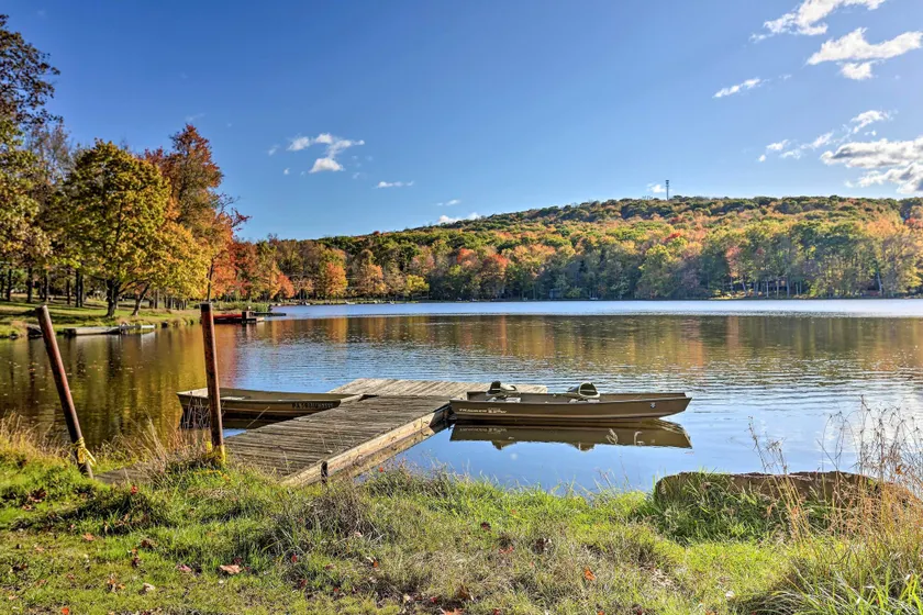 Deck & Screened Porch: Pocono Lake Vacation Rental - Image 1